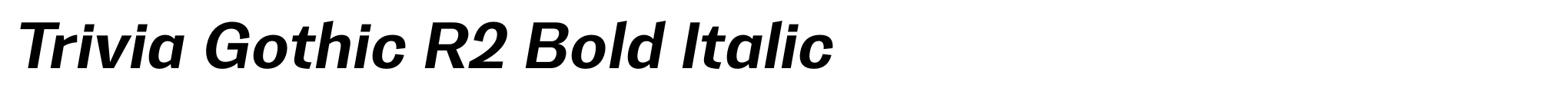 Trivia Gothic R2 Bold Italic image